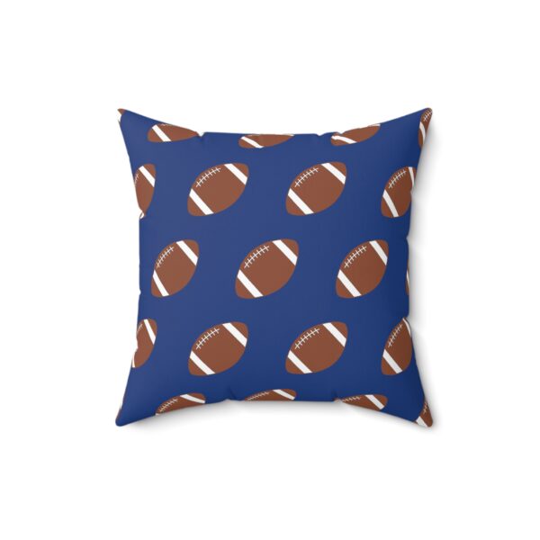 Blue Football Throw Pillow - Image 2