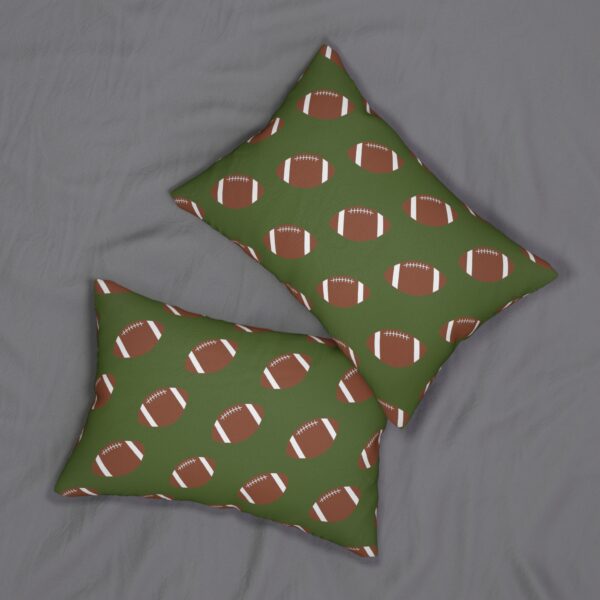 Green Lumbar Football Pillow - Image 4