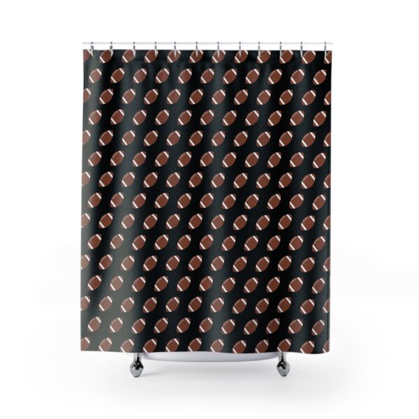 Black Football Shower Curtain - Image 2