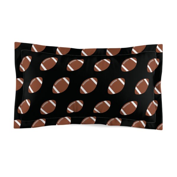 Black Football Pillow Sham